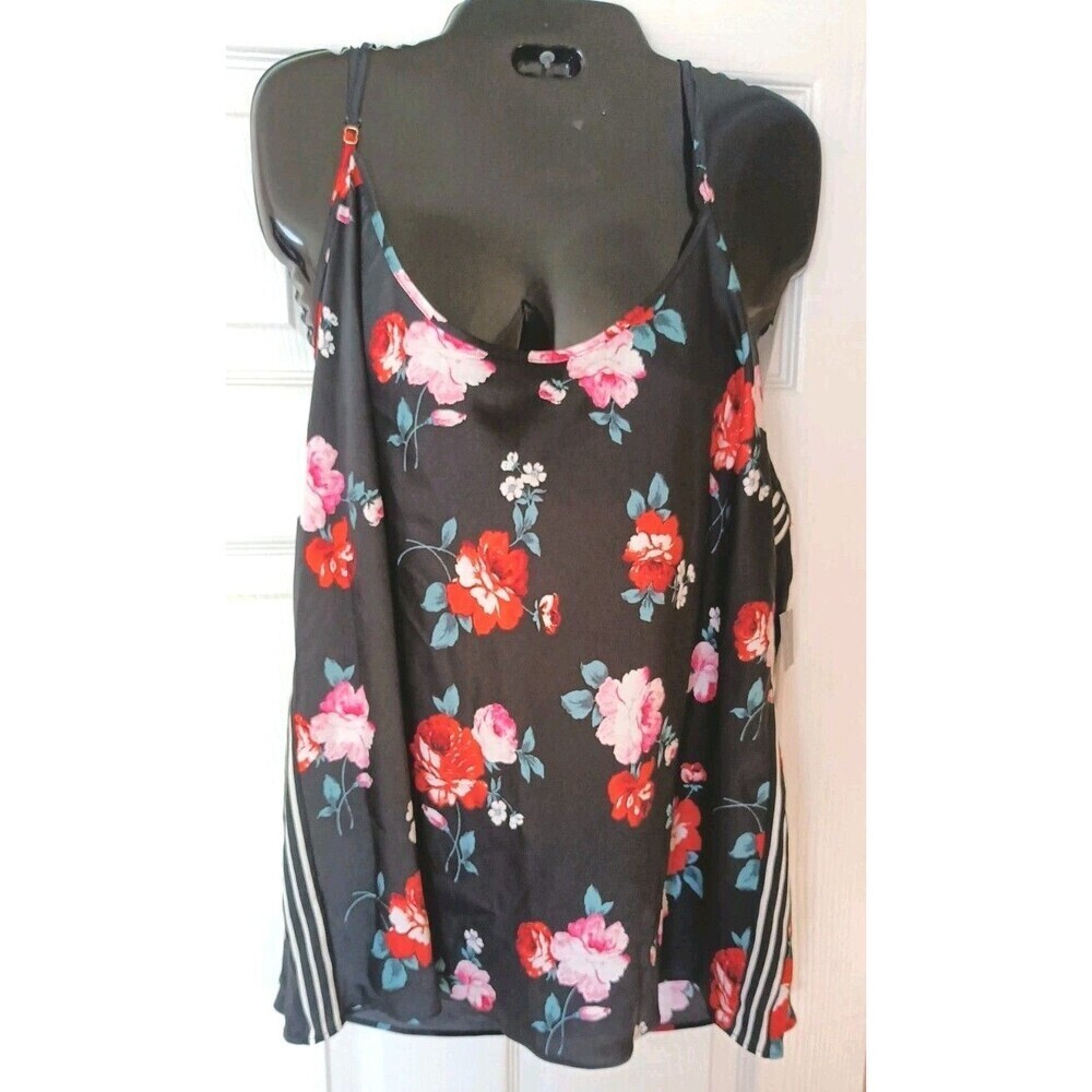 INC International Concepts Pajama Camisole XXXL Tuxedo Stripe Lace Racerback